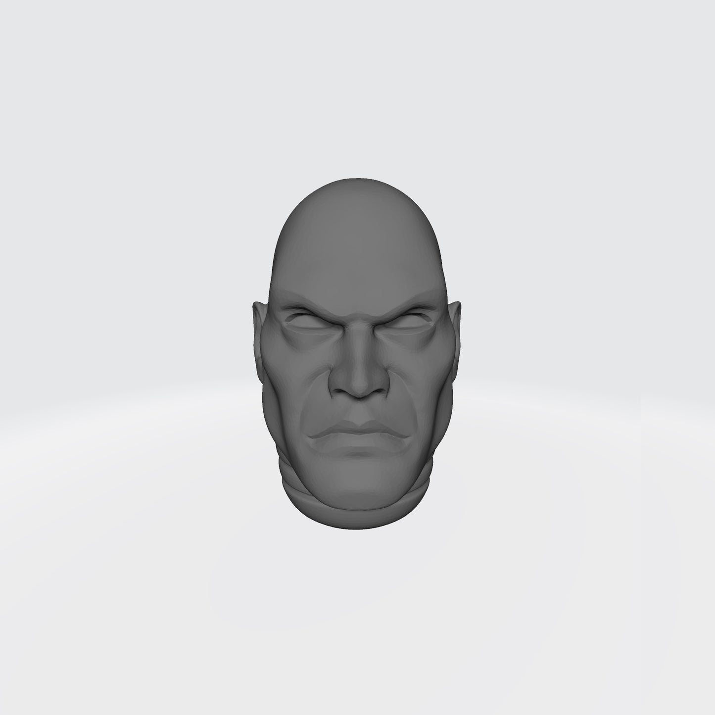 Bald Veteran Marine Head Swap for JoyToy Warhammer 40K Compatible Space Marine 1:18 Action Figure 4" Custom Part