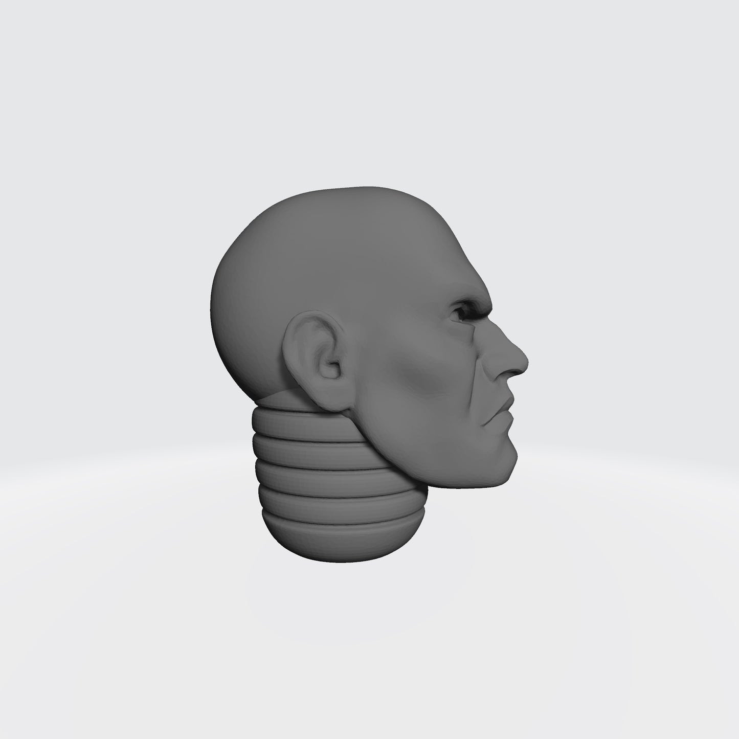 Bald Veteran Marine Head Swap for JoyToy Warhammer 40K Compatible Space Marine 1:18 Action Figure 4" Custom Part