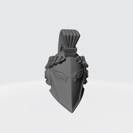 Custom Minotaurs Chapter Helmet with Laurel and Crest compatible with JoyToy Space Marine Action Figures by 18th Scale Armory
