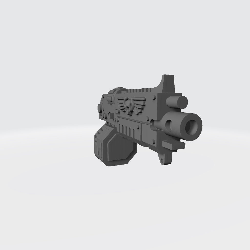 Weapon Stalker Pattern Boltgun with Drum for JoyToy Grimdark Marine Action Figures Custom 1:18th Scale Parts