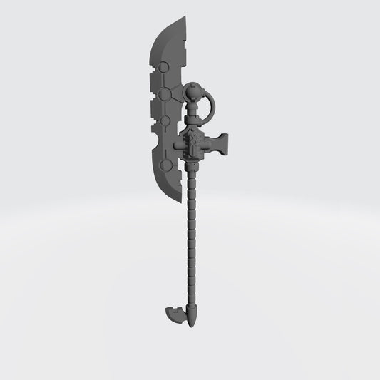 Necron Weapon Hyperphase Glaive V1: Compatible with JoyToy Necron Action Figure Custom 1:18th Scale Close Combat Weapon