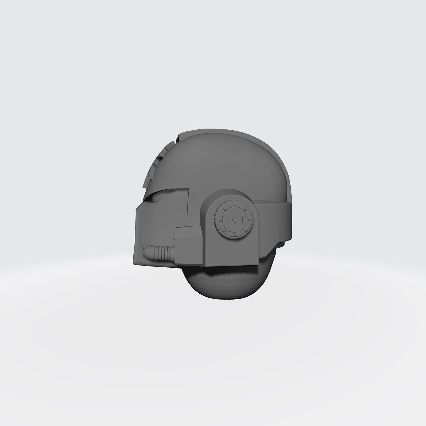 Mark VII Chaos Undivided Embossed Helmet: Warhammer 40K JoyToy Compatible Space Marine 1:18 Action Figure 4" Custom Part