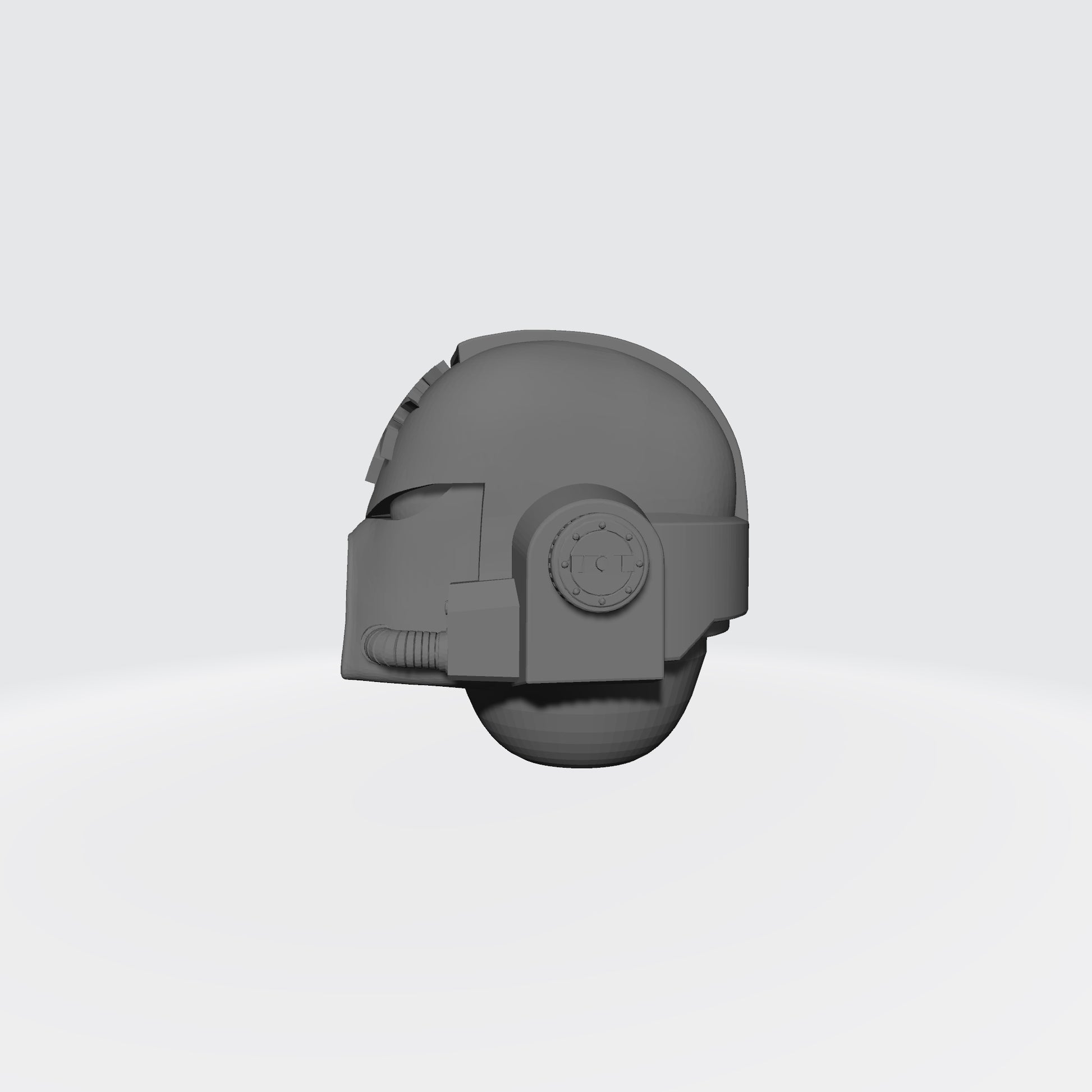 Mark VII Chaos Undivided Embossed Helmet: Warhammer 40K JoyToy Compatible Space Marine 1:18 Action Figure 4" Custom Part