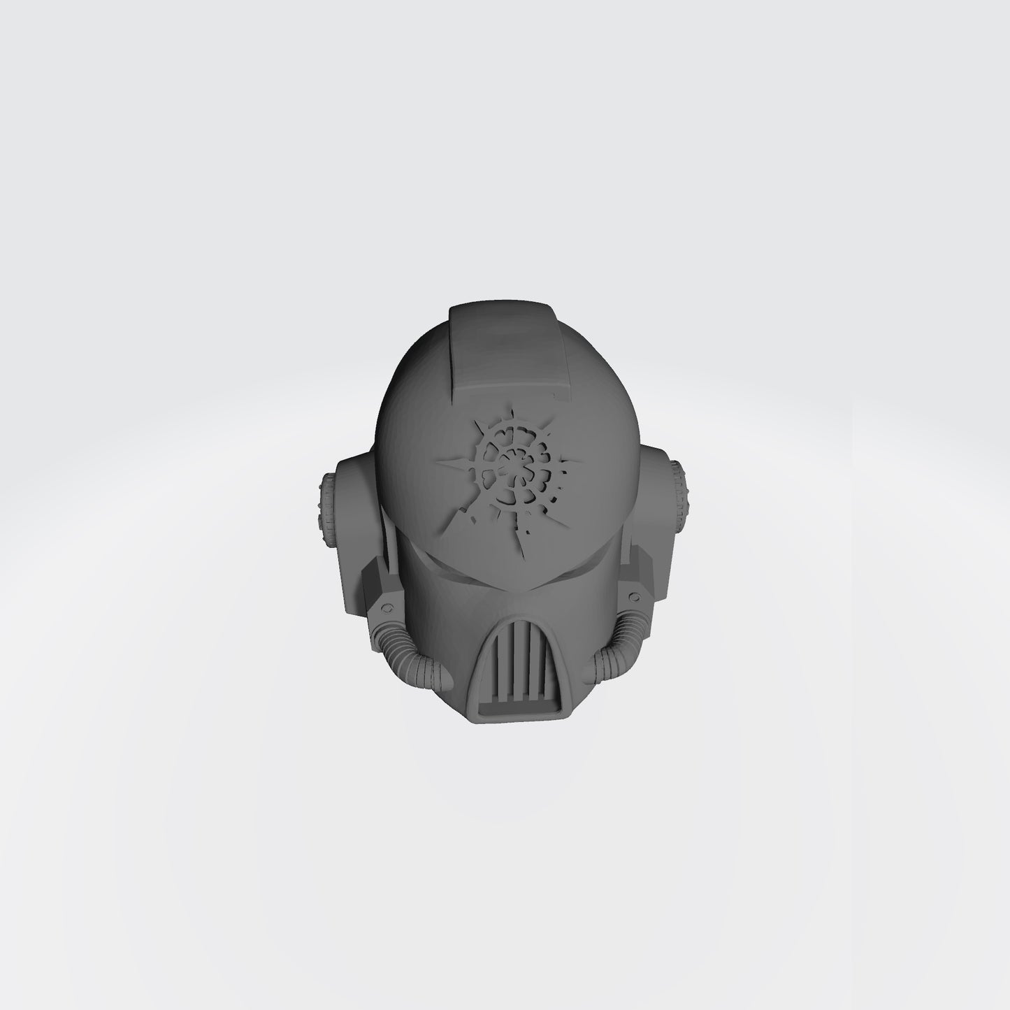 Mark VII Chaos Undivided Embossed Helmet: Warhammer 40K JoyToy Compatible Space Marine 1:18 Action Figure 4" Custom Part