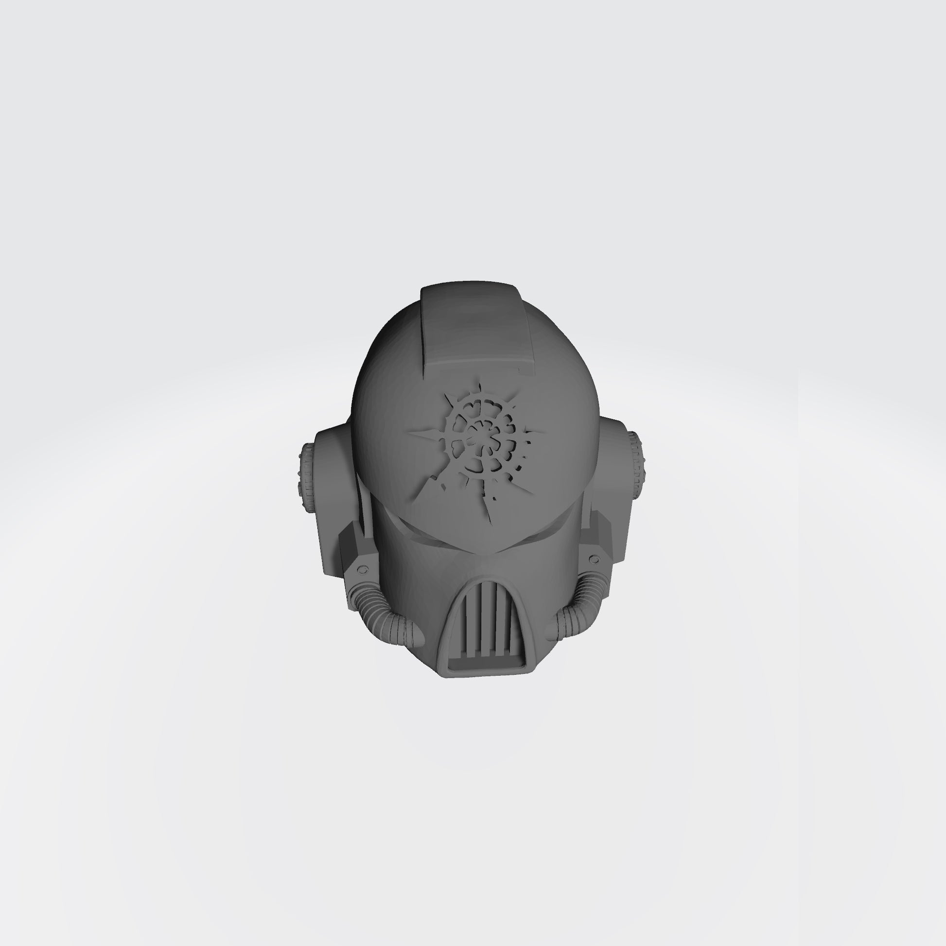 Mark VII Chaos Undivided Embossed Helmet: Warhammer 40K JoyToy Compatible Space Marine 1:18 Action Figure 4" Custom Part