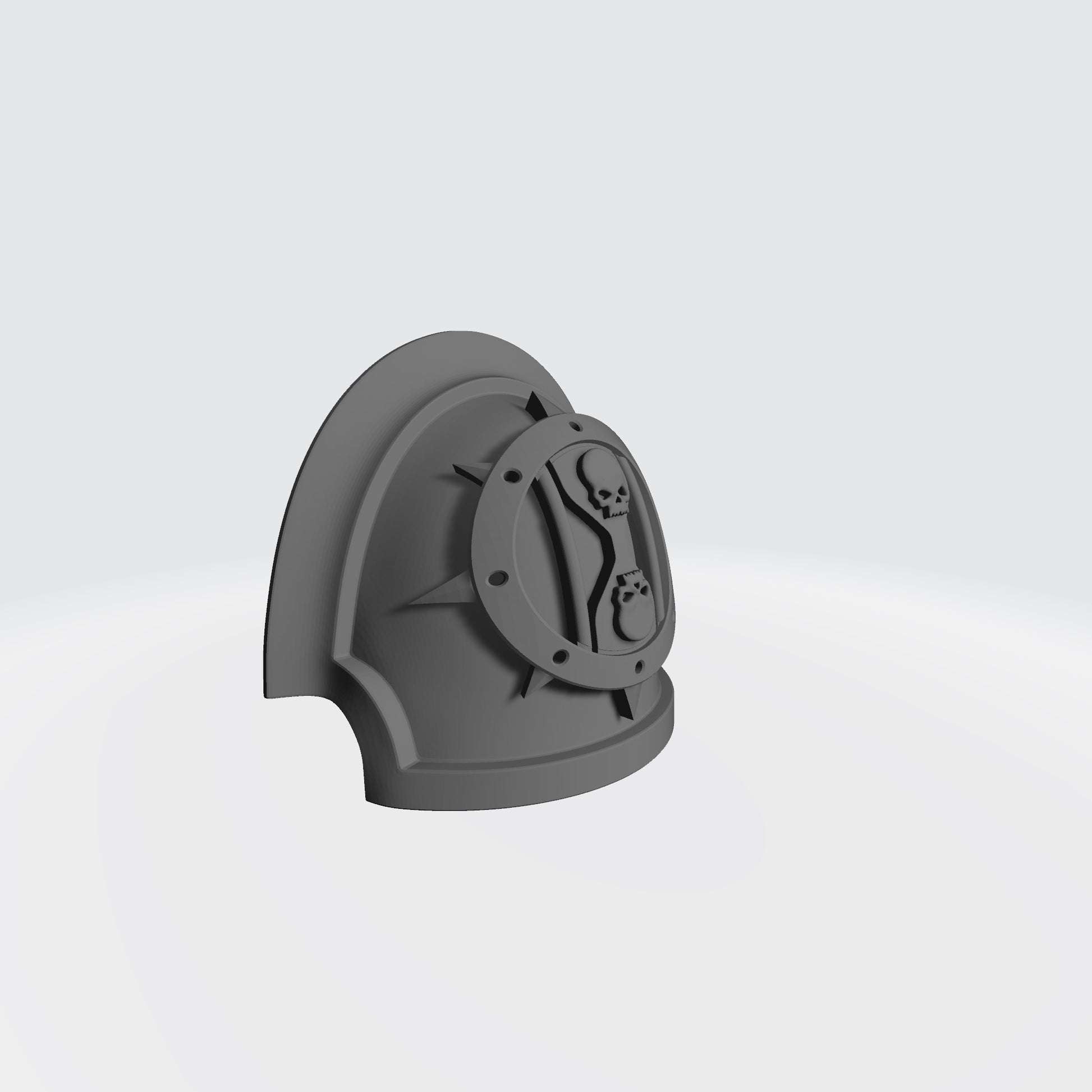 The 18th Scale Armory Dreadwing MKVII Shoulder Pad Gen: 7 Pauldron Notched Vambrance Thin is compatible with the Dark Angels Legion JoyToy Space Marines*, from the Heresy era.