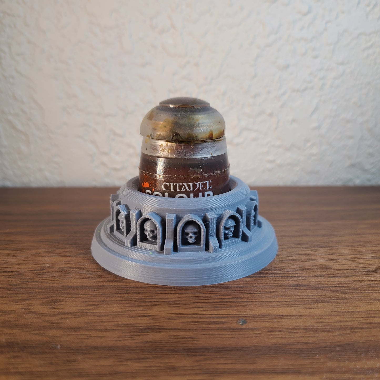 Mechanical Gear and Inquisition Skulls Citadel Paint Pot Holder