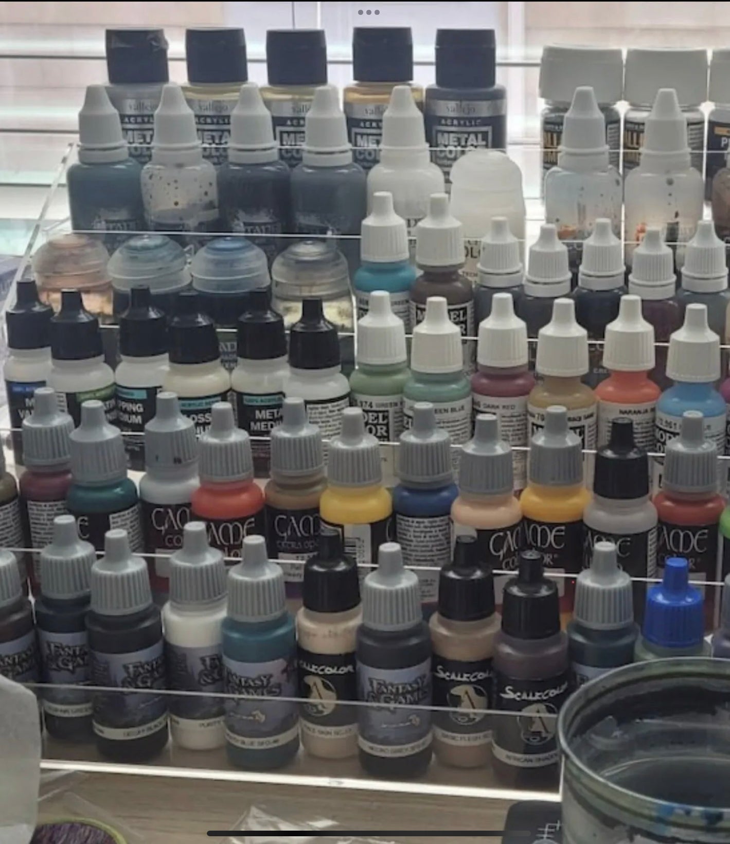 Six 6 Tier Modular Paint Rack - Acrylic Paint Dropper Storage Rack - Hobby Rack - Acrylic Rack System (ARS)