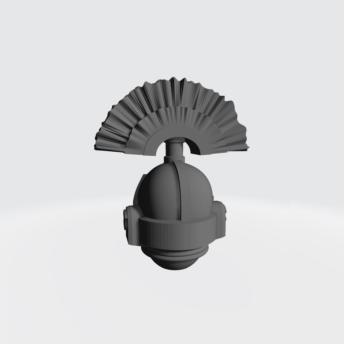 Back of the Emperor's Children Legion 30k Helmet with Plume compatible with JoyToy Space Marine Action Figures