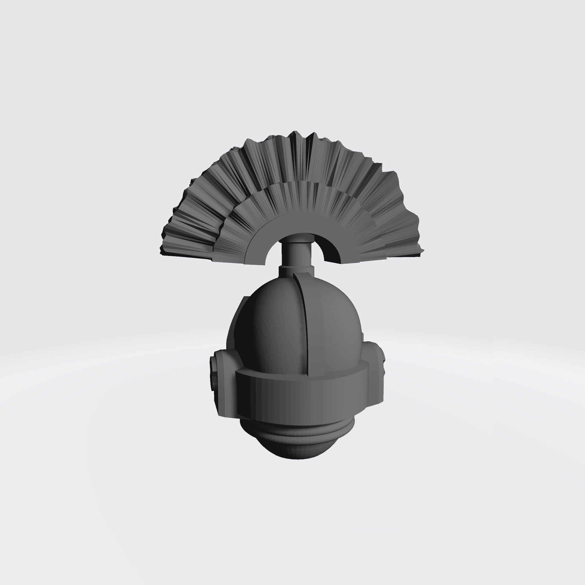 Back of the Emperor's Children Legion 30k Helmet with Plume compatible with JoyToy Space Marine Action Figures