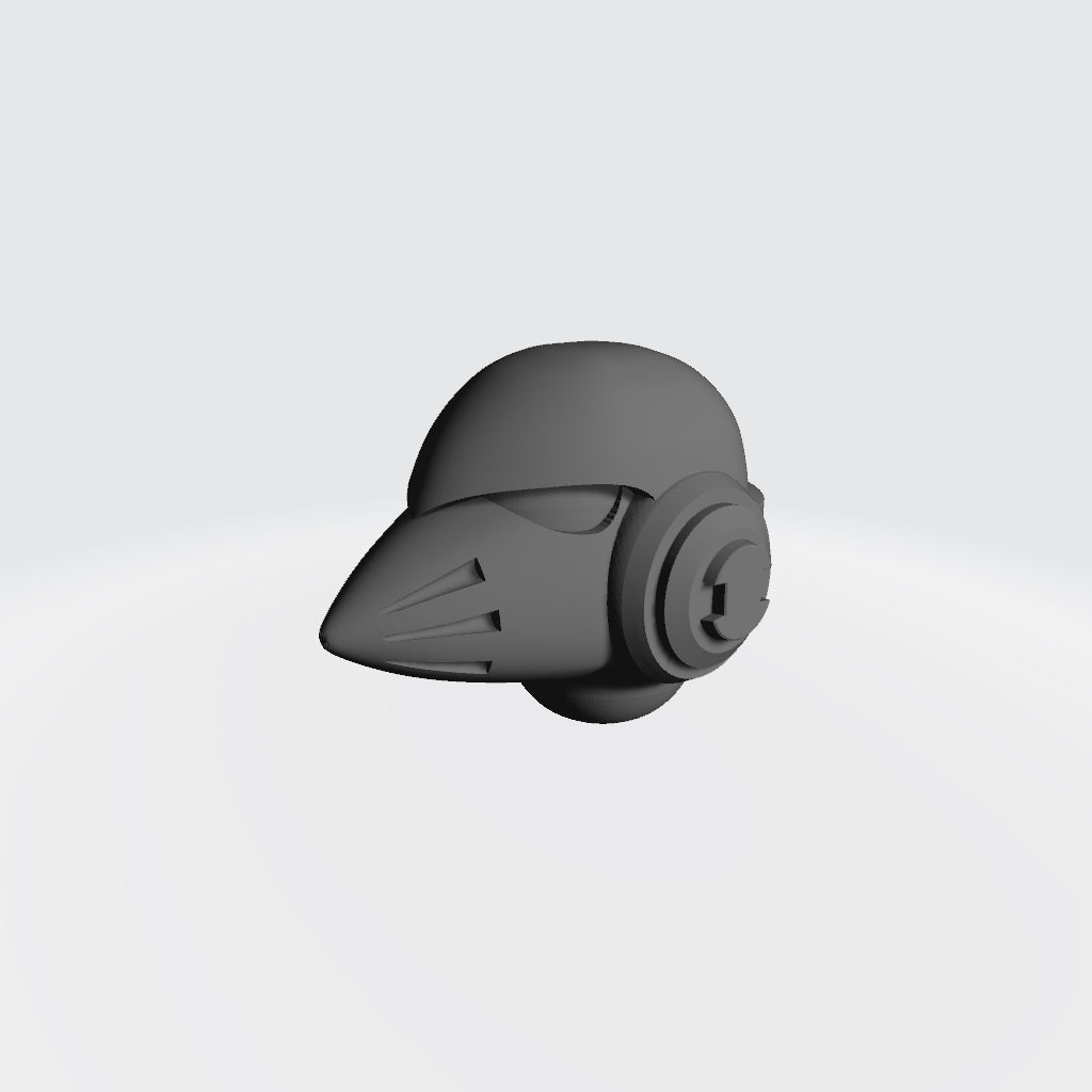 Space Marine MKVI Beaky Helmet Plain: Helmet Swap for JoyToy Grimdark Marine 1:18 Scale 4" Action Figures