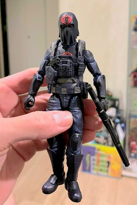 Custom Cobra Commander Hooded Head with Logo: G.I. Joe Classified Series Head Swaps  1:12 Scale 6" Action Figure Custom Parts by 18th Scale Armory
