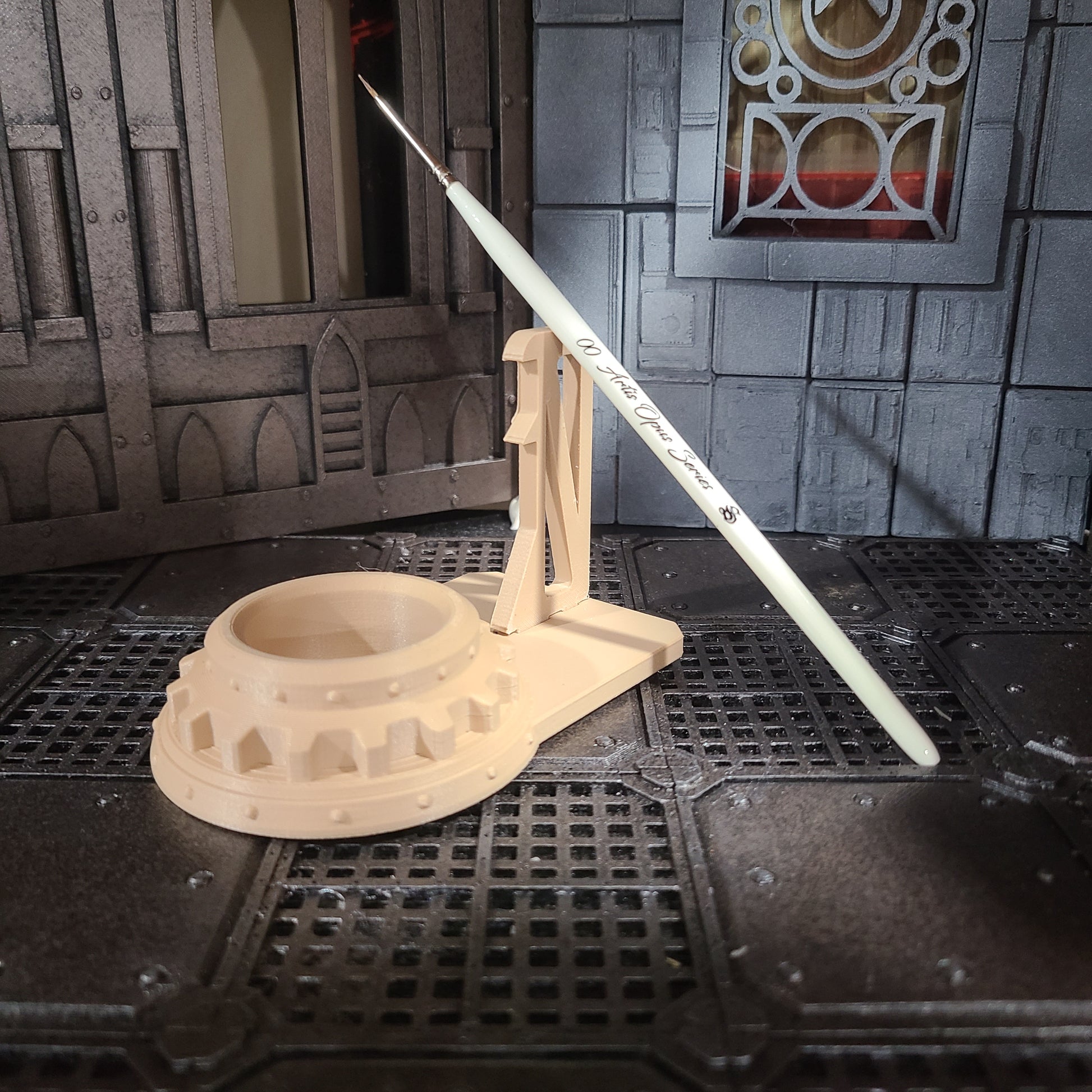 Custom Mechanical Gear Paint Pot Holder with Lid Holder for Citadel Paints