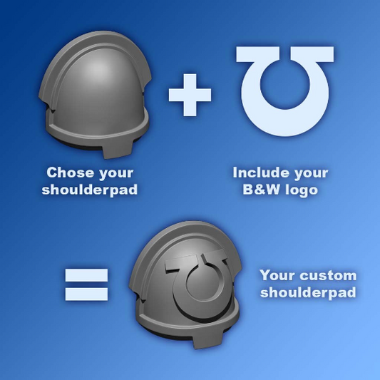 Custom Designed Shoulder Pads for JoyToy Space Marine Action Figures Custom Pauldron 1:18th Scale Parts