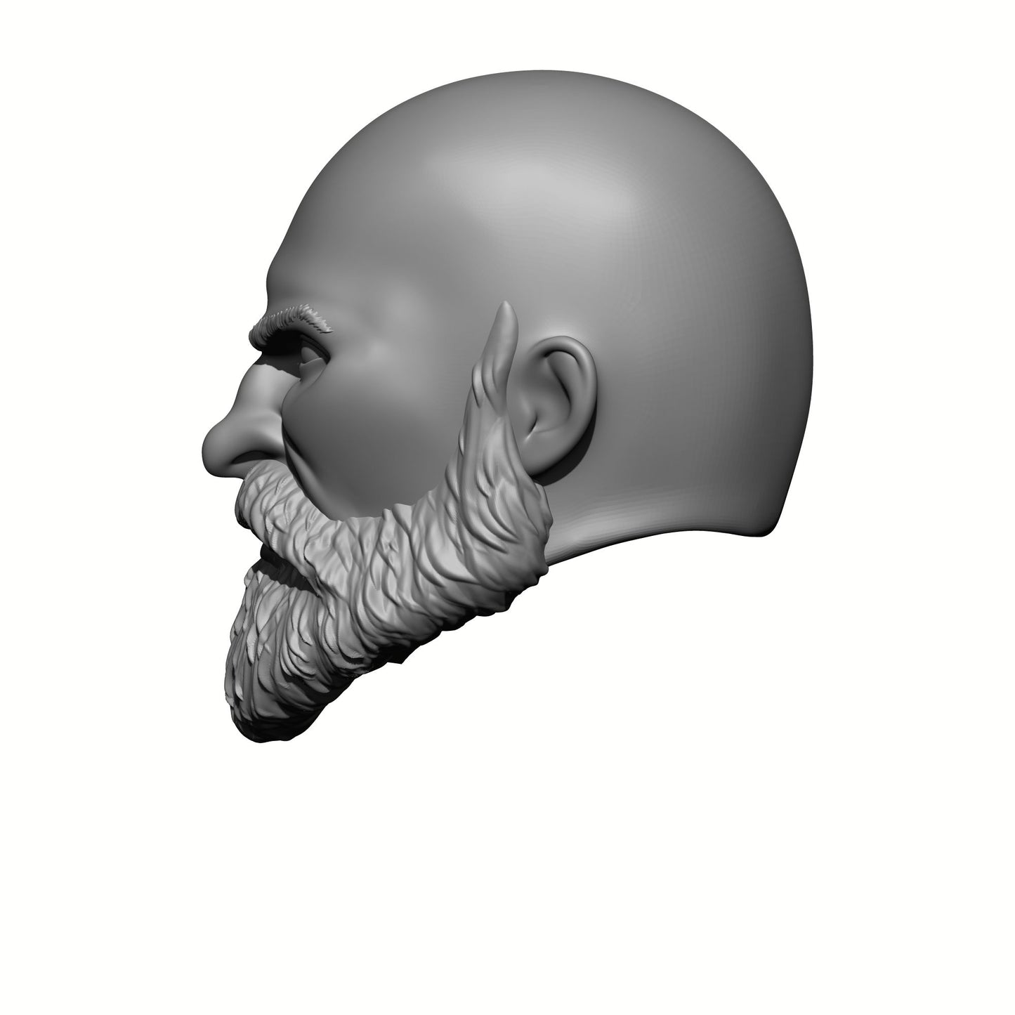 Veteran with Beard and Bald Head Compatible with G.I.Joe Classified Series 6-Inch Scale Action Figures Left Profile