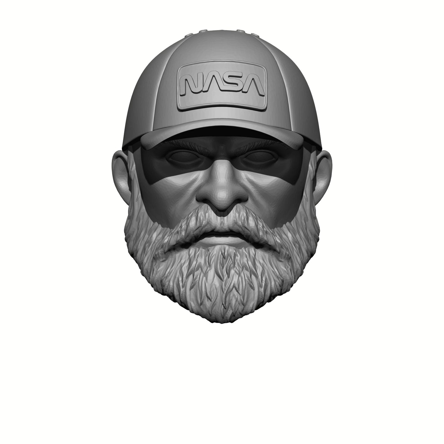 Veteran with Beard and NASA Hat: G.I.Joe Classified Series Head Swaps 1:12 Scale 6" Action Figure Custom Parts