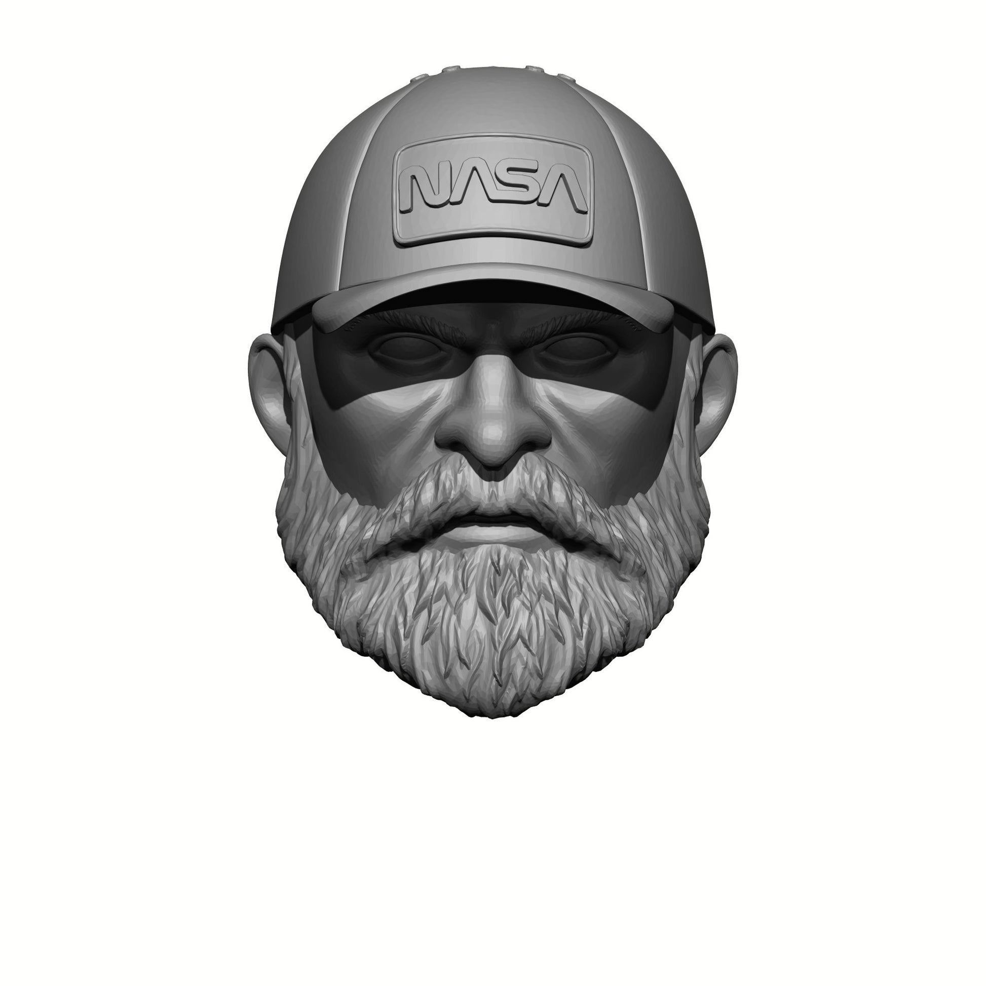 Veteran with Beard and NASA Hat: G.I.Joe Classified Series Head Swaps  1:12 Scale 6" Action Figure Custom Parts