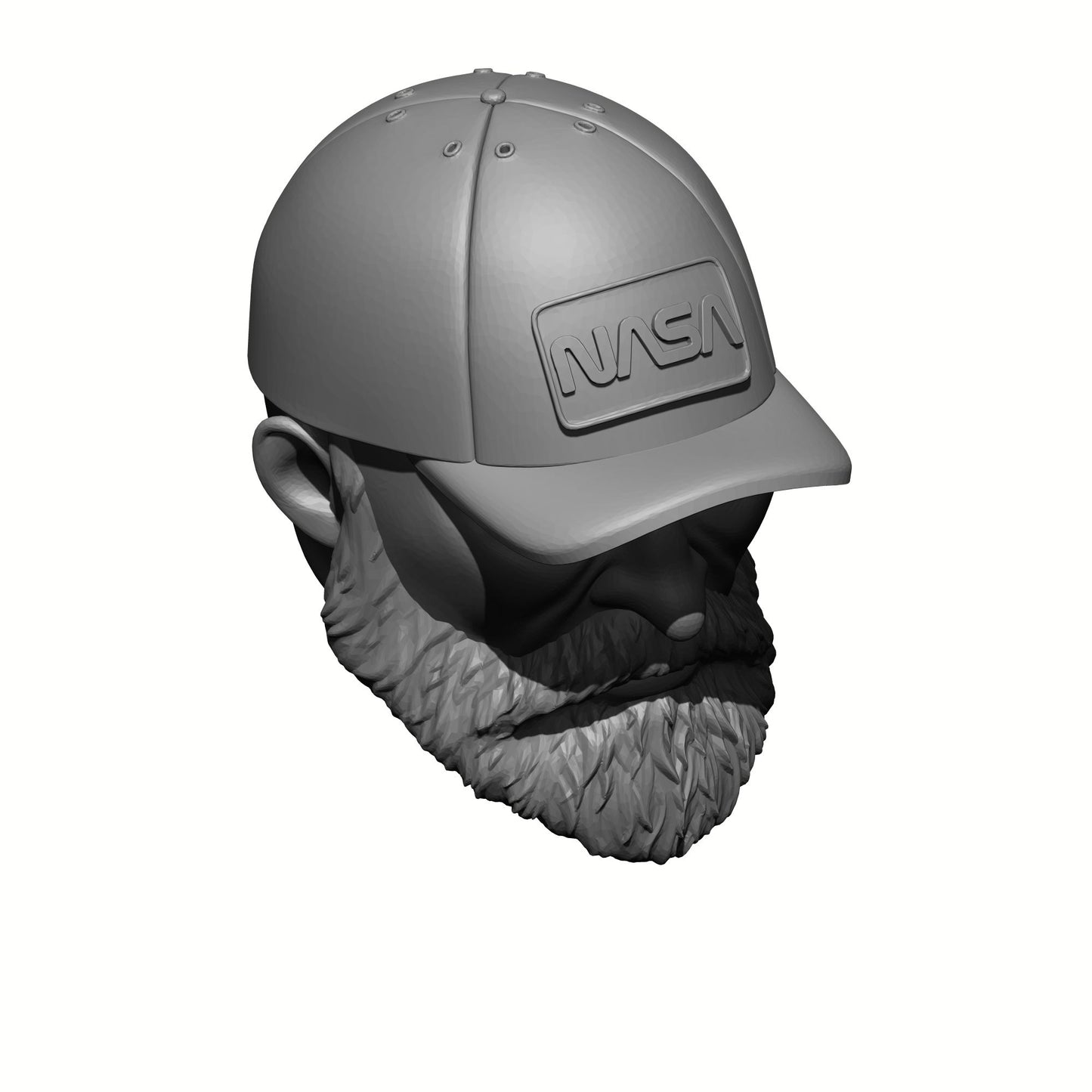 Veteran with Beard and NASA Hat: G.I.Joe Classified Series Head Swaps 1:12 Scale 6" Action Figure Custom Parts by 18th Scale Armory