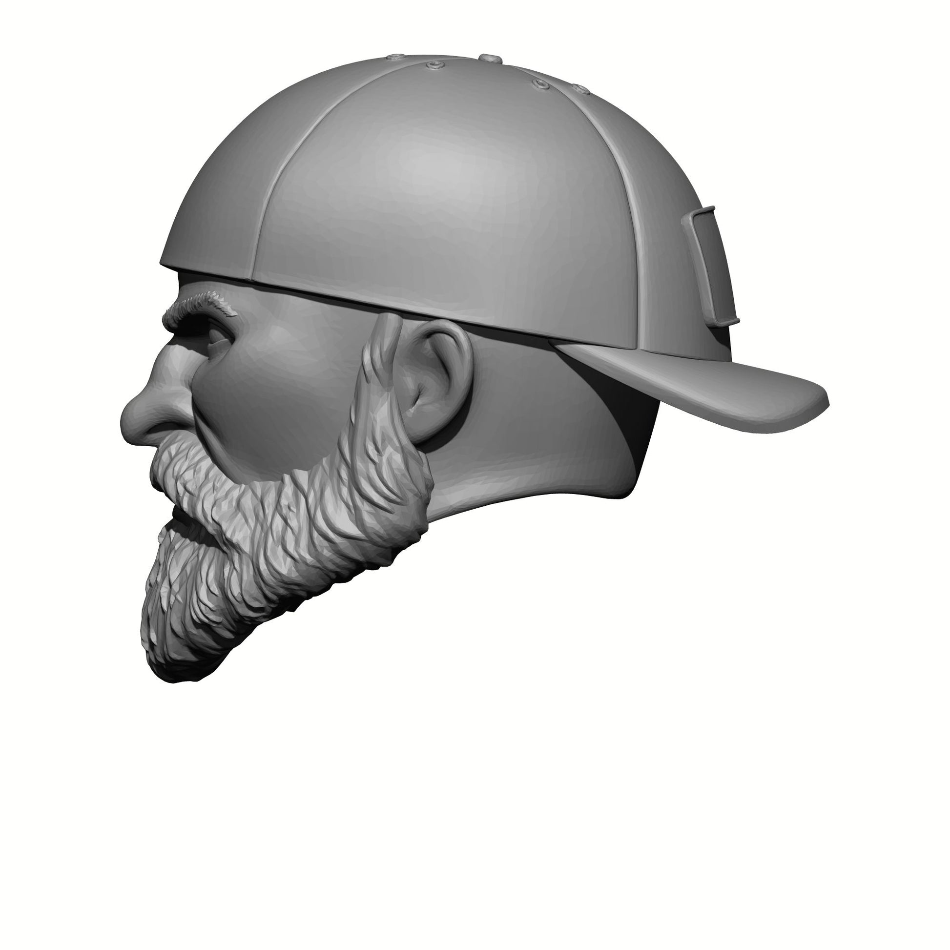 Action Force Valaverse Series 2 Trigger Premium Toy eteran with Beard and Plain Hat Backward Head Swaps 1:12 Scale 6" Action Figure Custom Parts Left Profile
