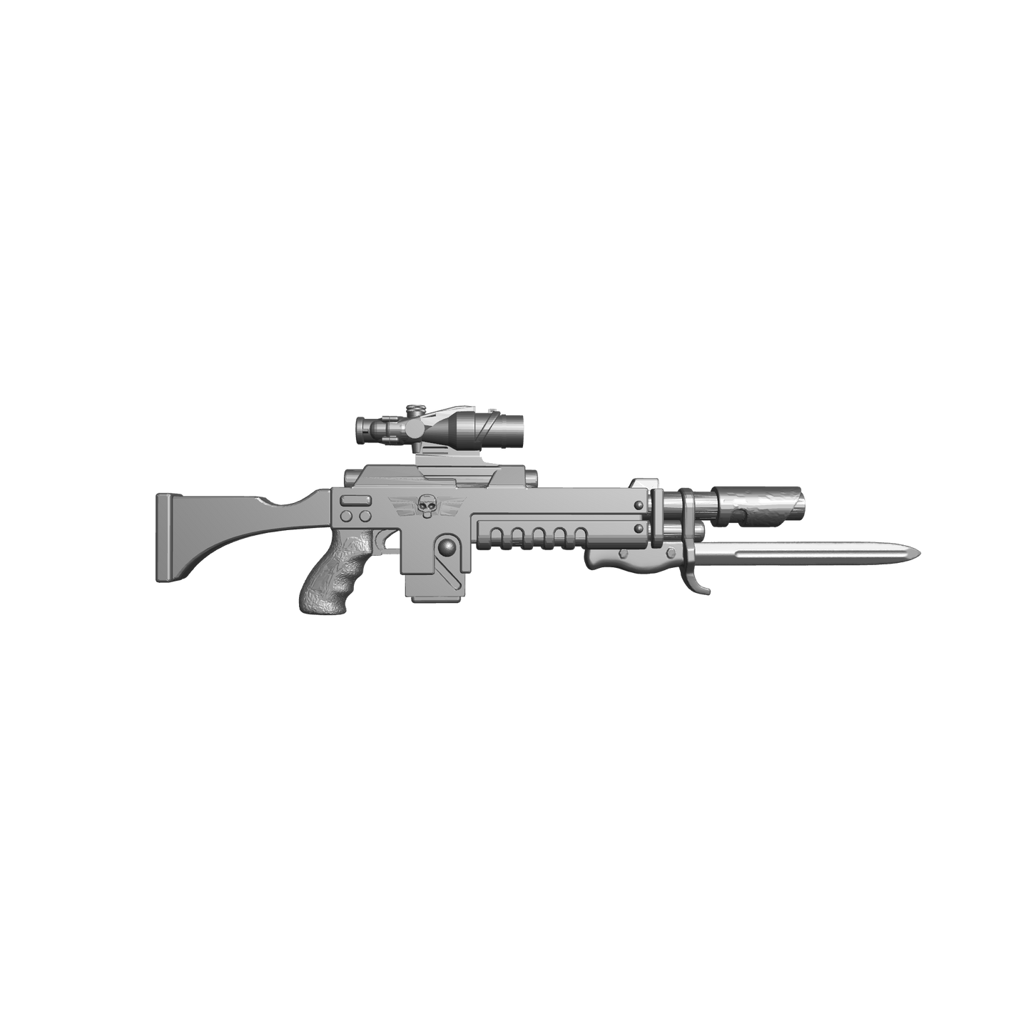 Mobile Infantry Guard Lasrifle with Optic and Bayonet for for JoyToy Action Figures Custom 1:18th Scale Parts