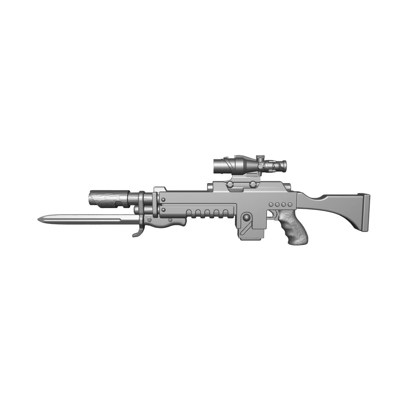 Mobile Infantry Guard Lasrifle with Optic and Bayonet for for JoyToy Action Figures Custom 1:18th Scale Parts