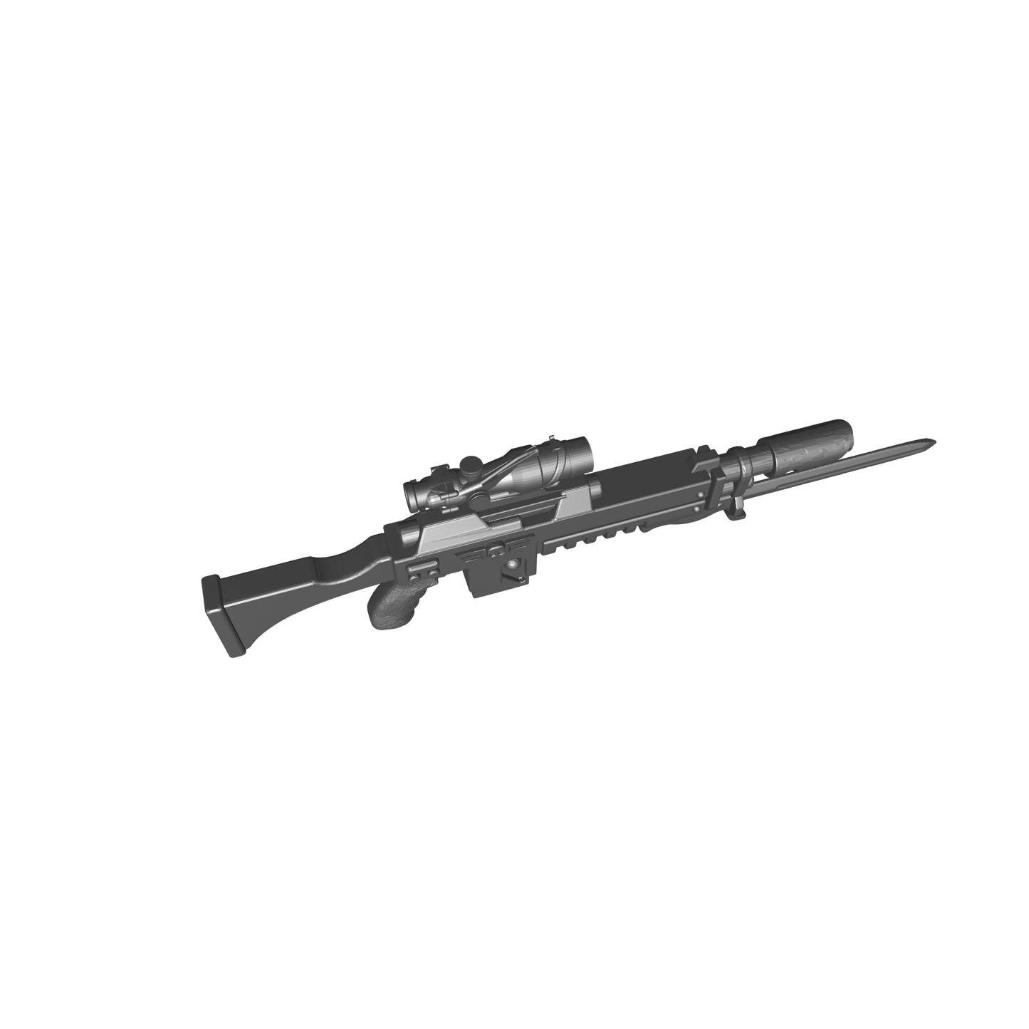 Mobile Infantry Guard Lasrifle with Optic and Bayonet for for JoyToy Action Figures Custom 1:18th Scale Parts