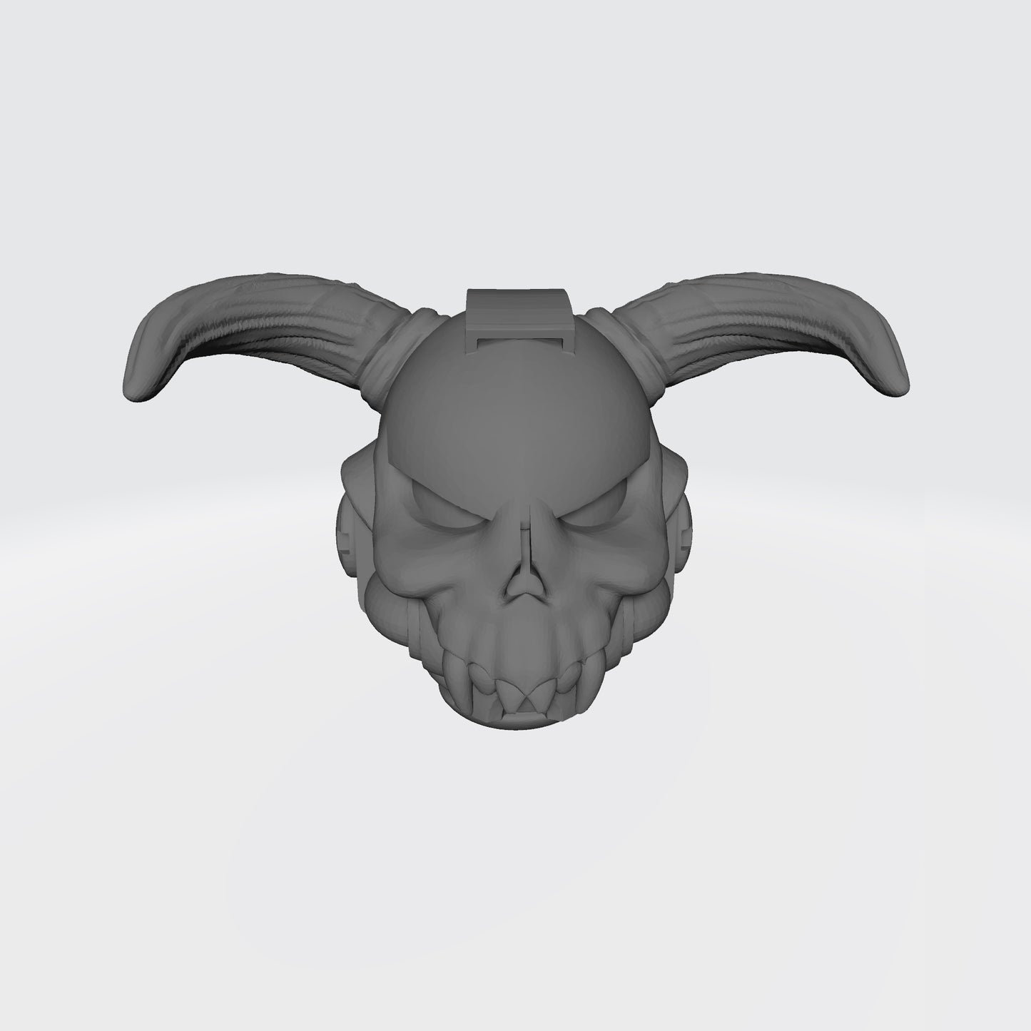 Custom Night Lords Helmet with Fanged Skull and Demonic Horns for JoyToy Space Marine Action Figures
