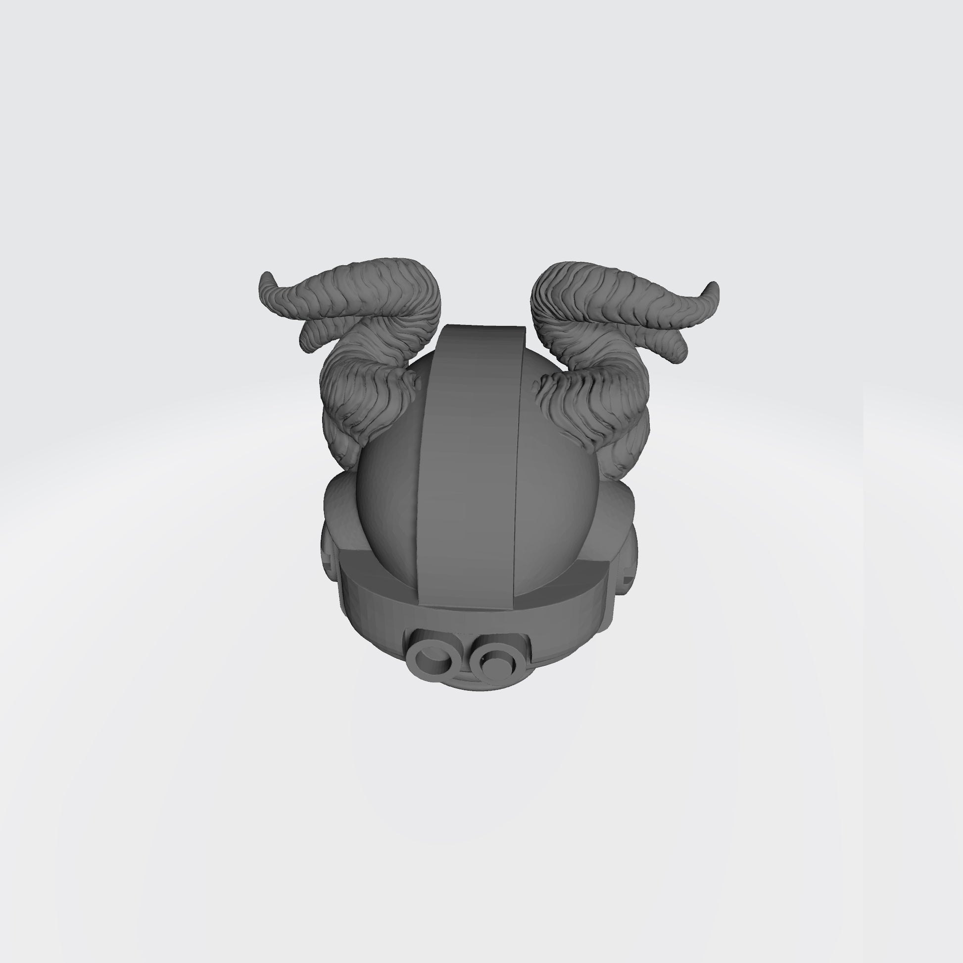 Custom Bight Lords Helmet with Fanged Skull and Double Horns for JoyToy Space Marine Action Figures