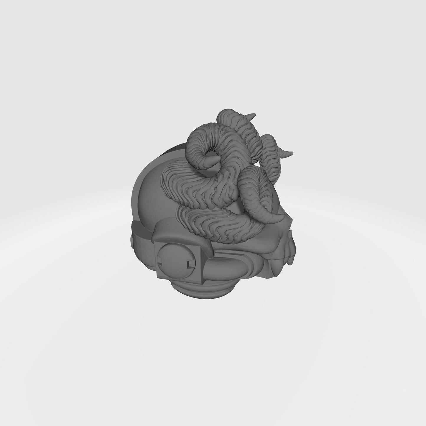 Custom Bight Lords Helmet with Fanged Skull and Double Horns for JoyToy Space Marine Action Figures