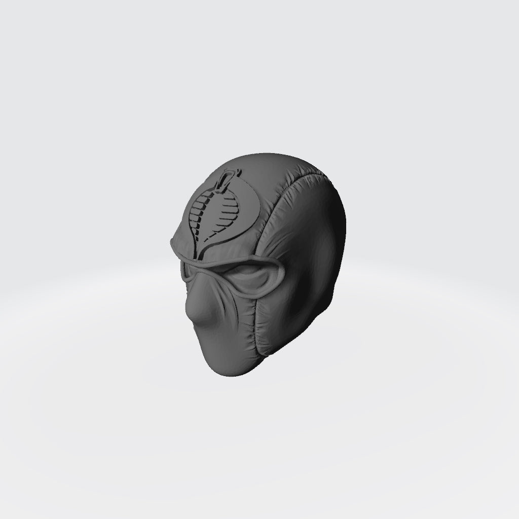 Ninja Hood with Cobra Logo: G.I.Joe Classified Series Head Swaps 1:12 Scale 6" Action Figure Custom Parts