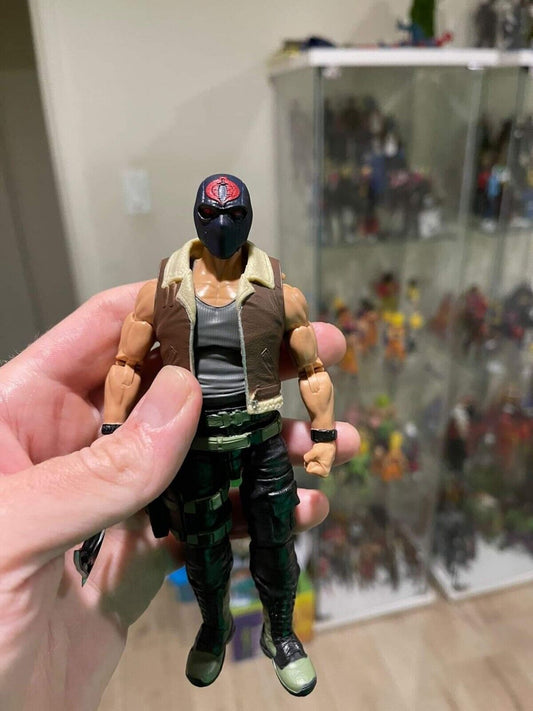 Custom Painted Ninja Hood with Cobra Logo: G.I.Joe Classified Series Head Swaps 1:12 Scale 6" Action Figure Custom Parts