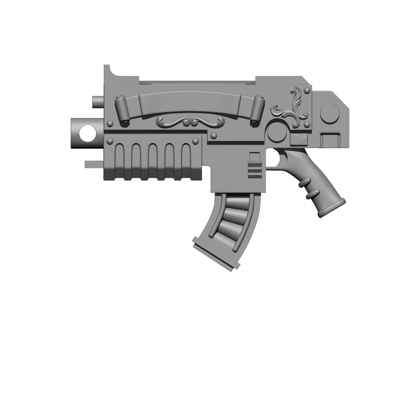 Veteran Artificer Bolter with Curved Magazine for JoyToy Battle Brother Action Figures Custom 1:18th Scale Parts