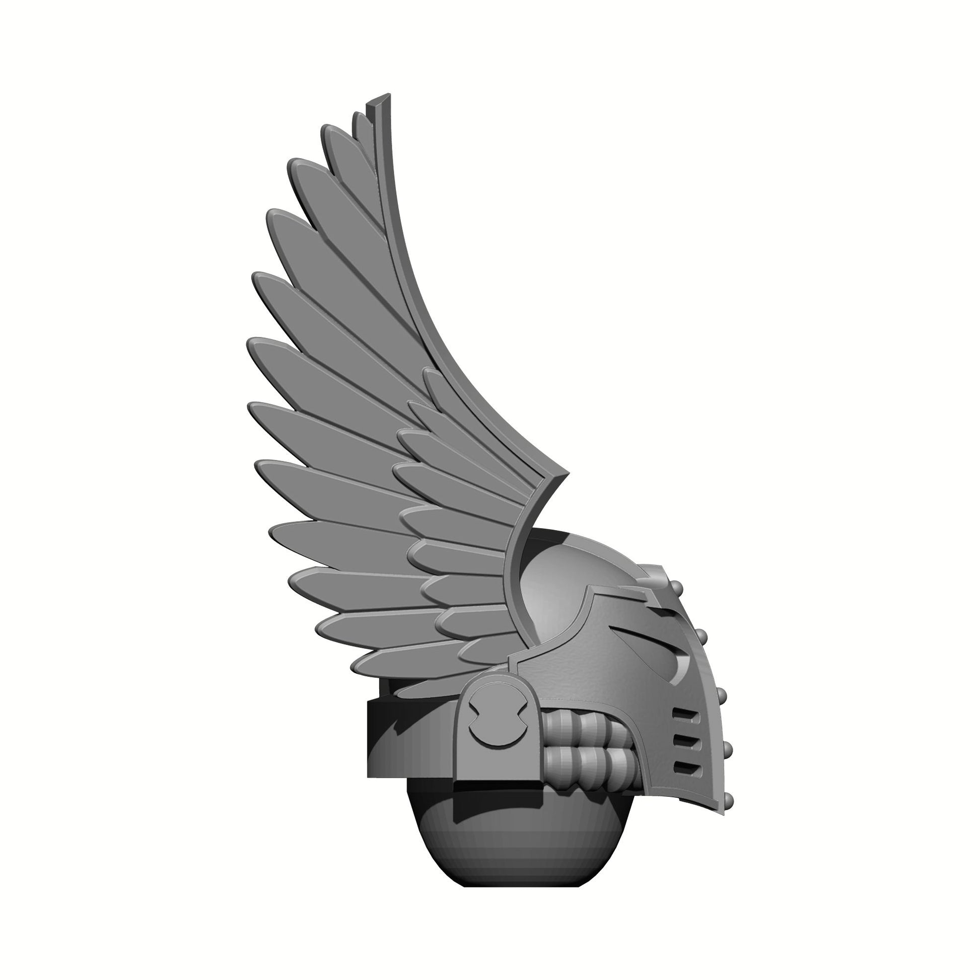 Dark Angels 30k Winged Helm: Helmet Swap is compatible with JoyToy Space Marine 1:18th Scale Action Figures by 18th Scale Armory
