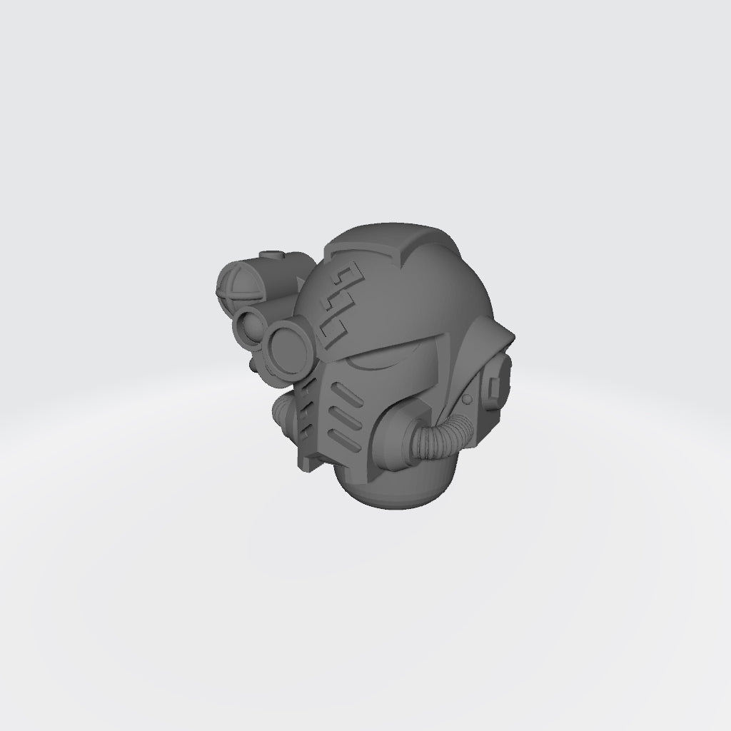 Apothecary MK X Helmet with Optics: Helmet Swap for JoyToy Warhammer 40K Compatible Space Marine 1:18 4" Action Figures