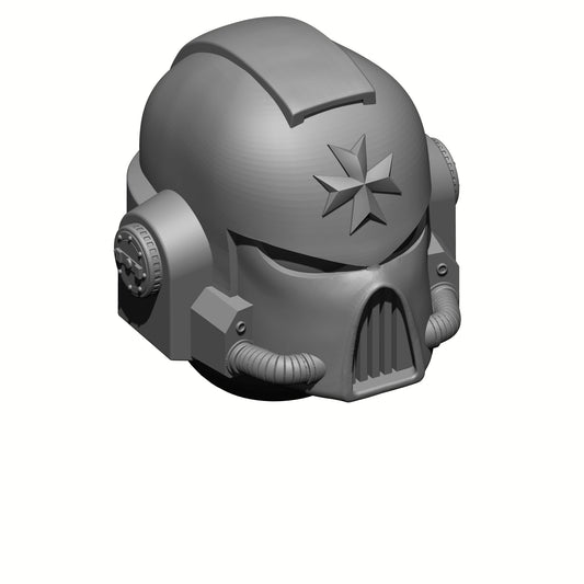 Templar Knights MK VII Helmet for JoyToy Loyalist Marine Action Figures Custom 1:18th Scale Parts
