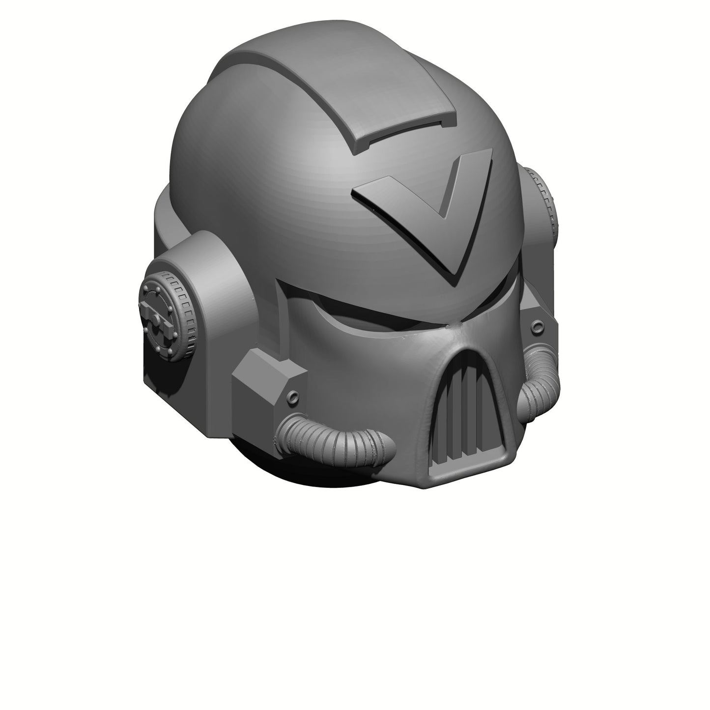 MK VII Helmet with Chevron: Helmet Swap for JoyToy Warhammer 40K Compatible Space Marine 1:18 4" Action Figures