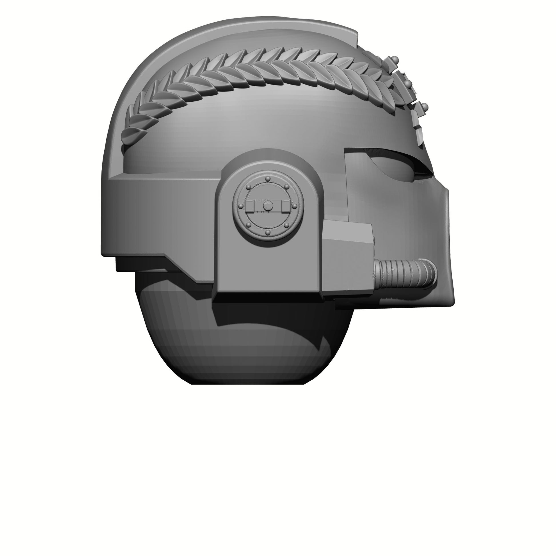 MK VII Helmet with Cross and Laurel Leaves: Helmet Swap for JoyToy Warhammer 40K Compatible Chaos Space Marine 1:18 4" Action Figures