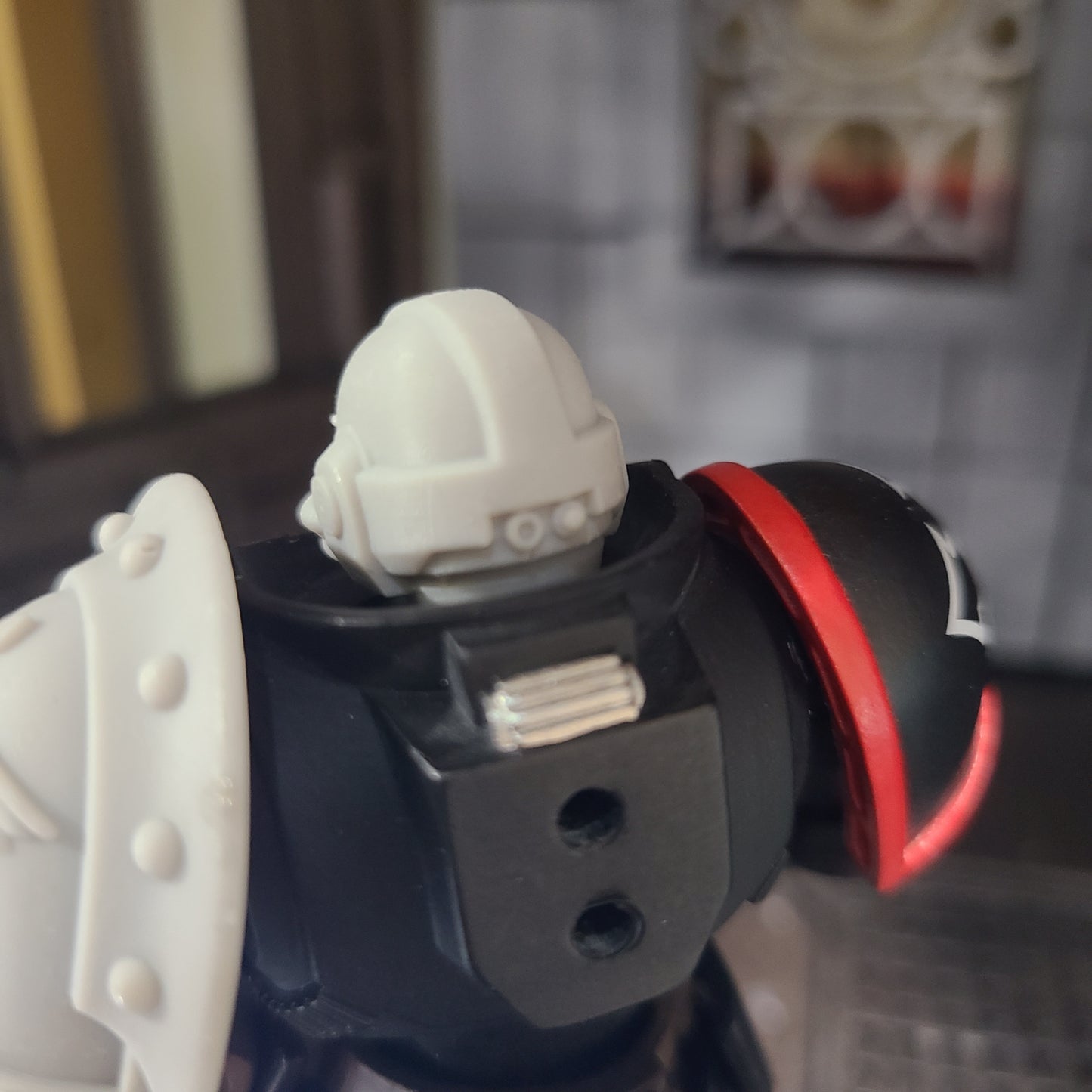 Knight Helmet with Two Tubes Head Swap for Loyalist Marine Action Figure Custom 1:18th Scale Head Swap