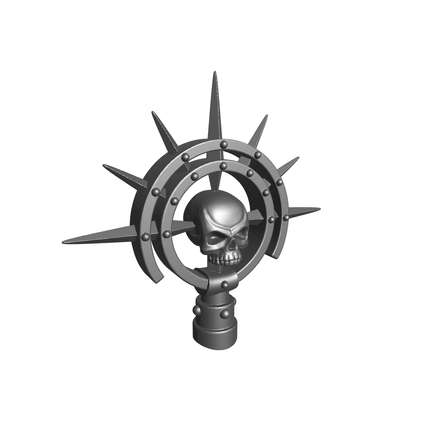 Backpack Mount Iron Halo with Skull compatible with JoyToy Loyalist Marine Action Figure 1:18th Scale Custom Accessory