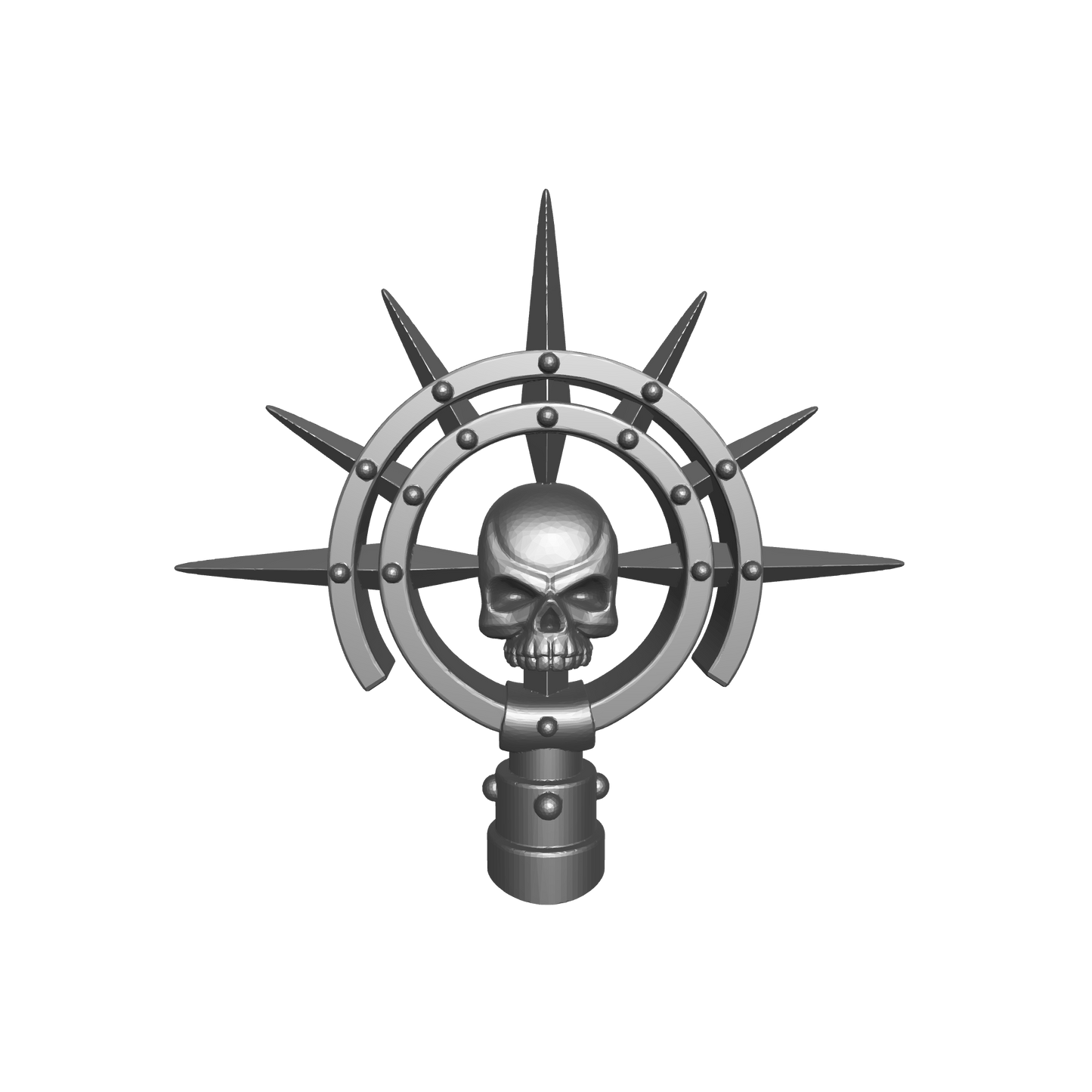 Backpack Mount Iron Halo with Skull compatible with JoyToy Loyalist Marine Action Figure 1:18th Scale Custom Accessory