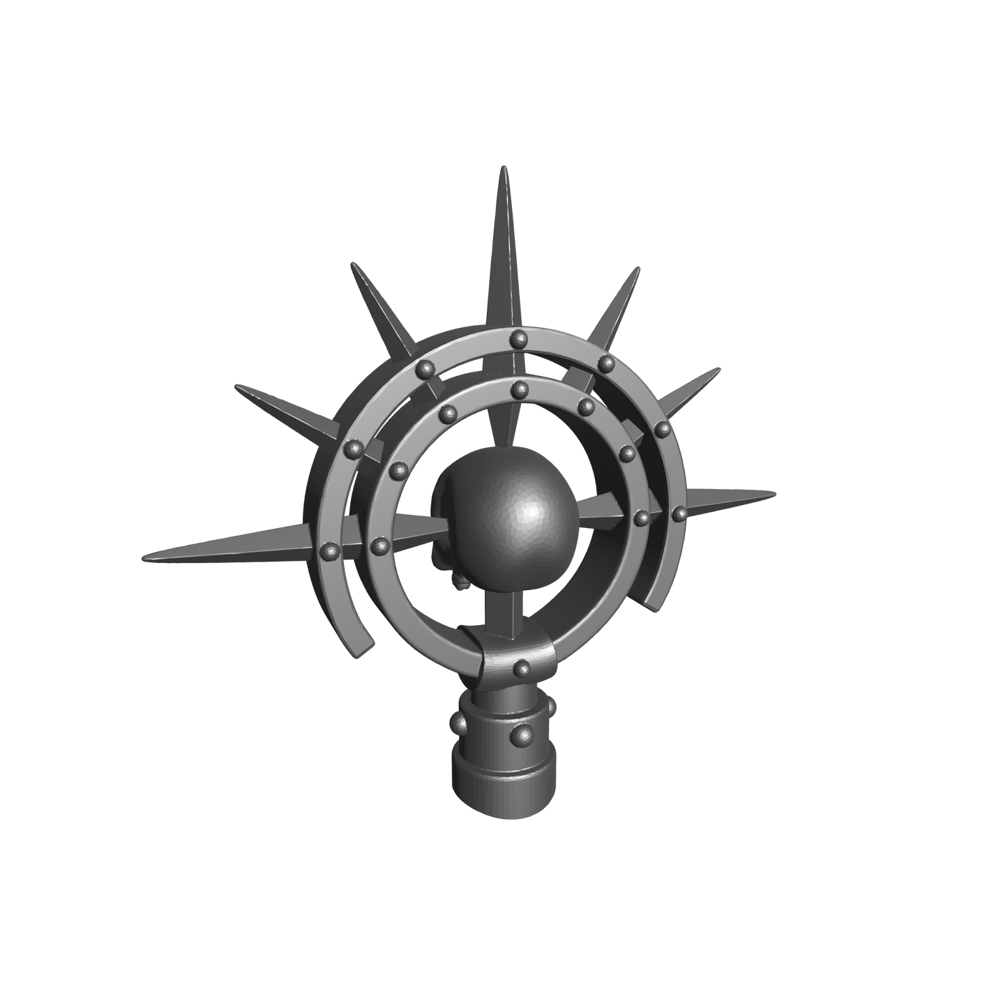 Backpack Mount Iron Halo with Skull compatible with JoyToy Loyalist Marine Action Figure 1:18th Scale Custom Accessory