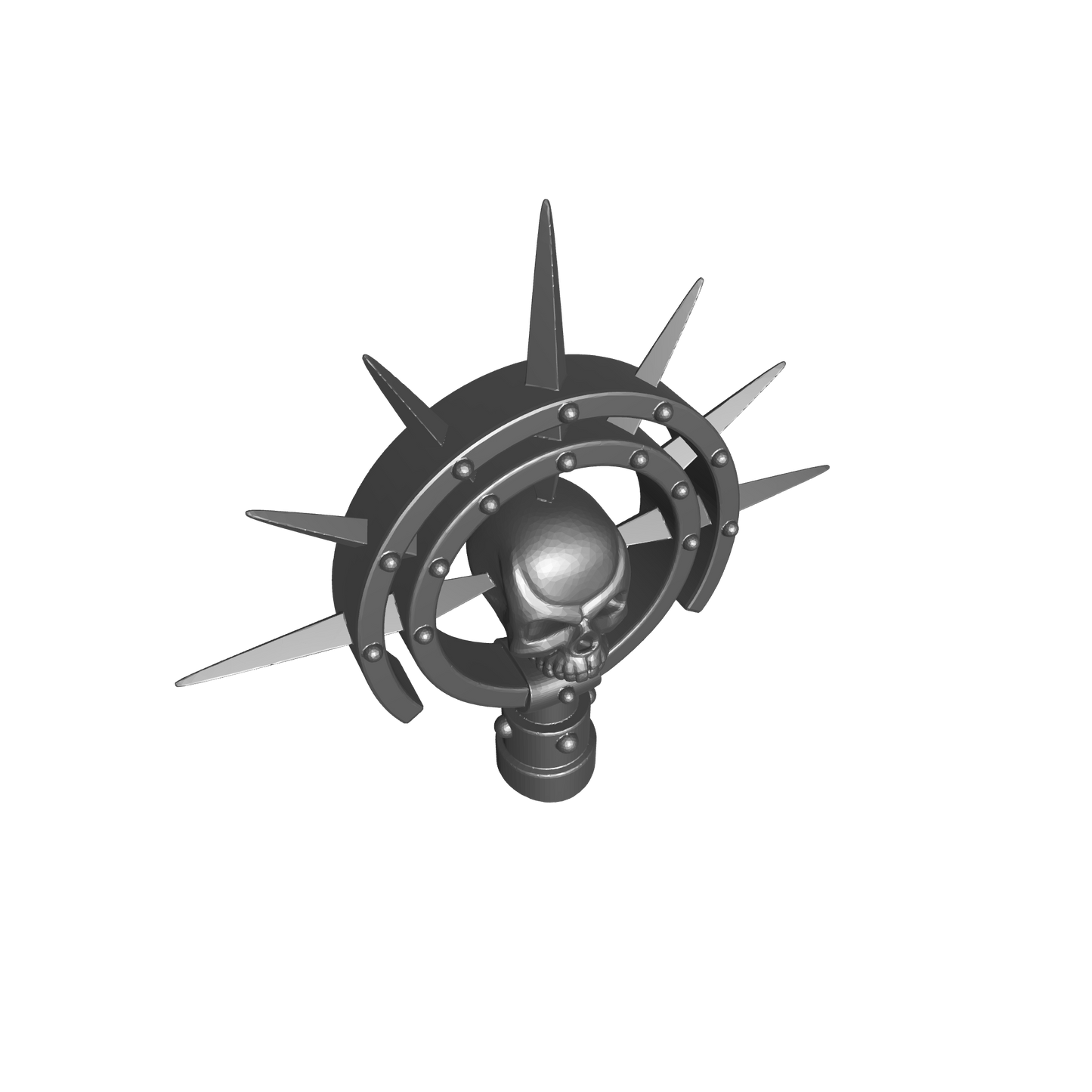 Backpack Mount Iron Halo with Skull compatible with JoyToy Loyalist Marine Action Figure 1:18th Scale Custom Accessory