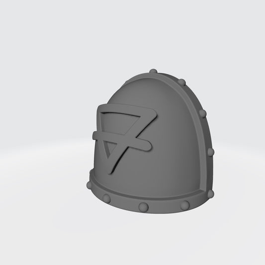 Fell Blooded Close Support MKVII Shoulder Pad Studded compatible with JoyToy Space Marine Action Figures by 18th Scale Armory