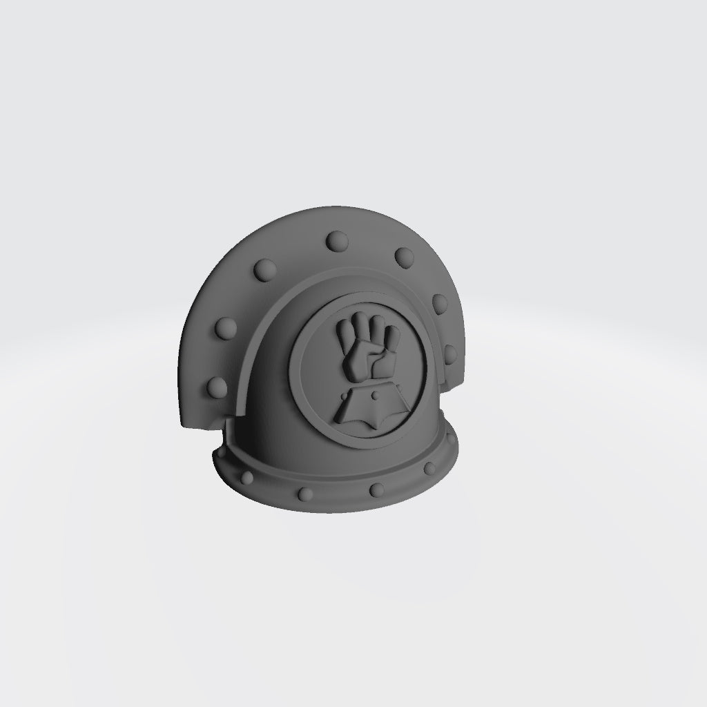 Imperial Fists Legion Mark III Riveted Shoulder Pad for JoyToy Space Marine Action Figures 1:18th Scale Custom Parts