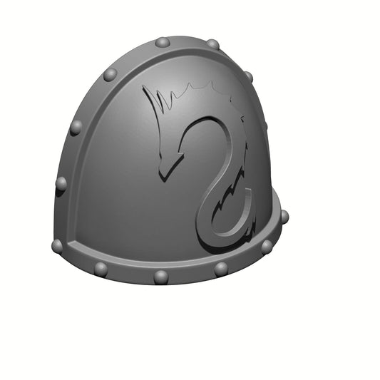 Emperor's Dragons Chapter MKVII Shoulder Pad for JoyToy Loyalist Marine Action Figure Custom 1:18th Scale Pauldron