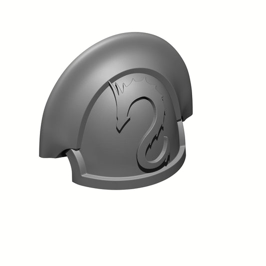 Emperor's Dragons Chapter MKIII Shoulder Pad Notched for JoyToy Loyalist Marine Action Figure Custom 1:18th Scale Pauldron