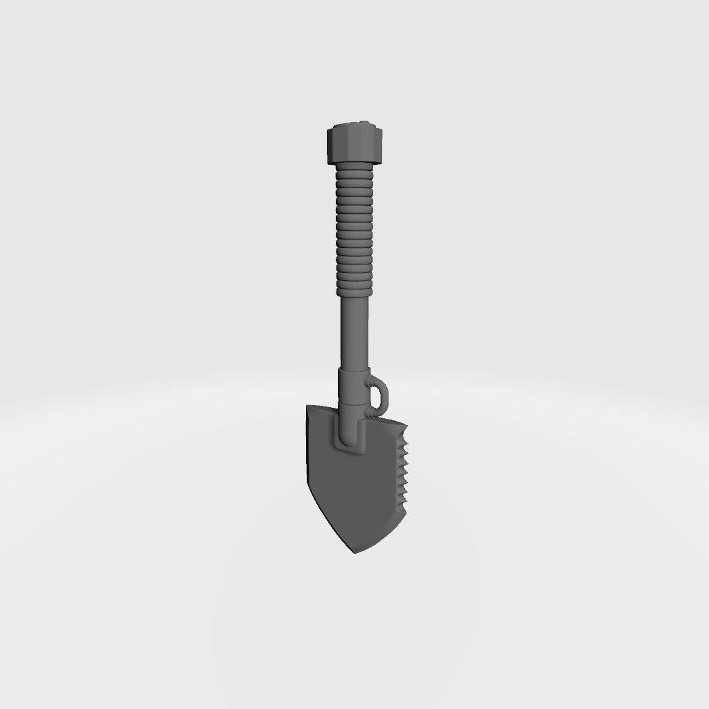 Combat Shovel Serrated: NATO Military Trench Shovel for Collectible Action Figures