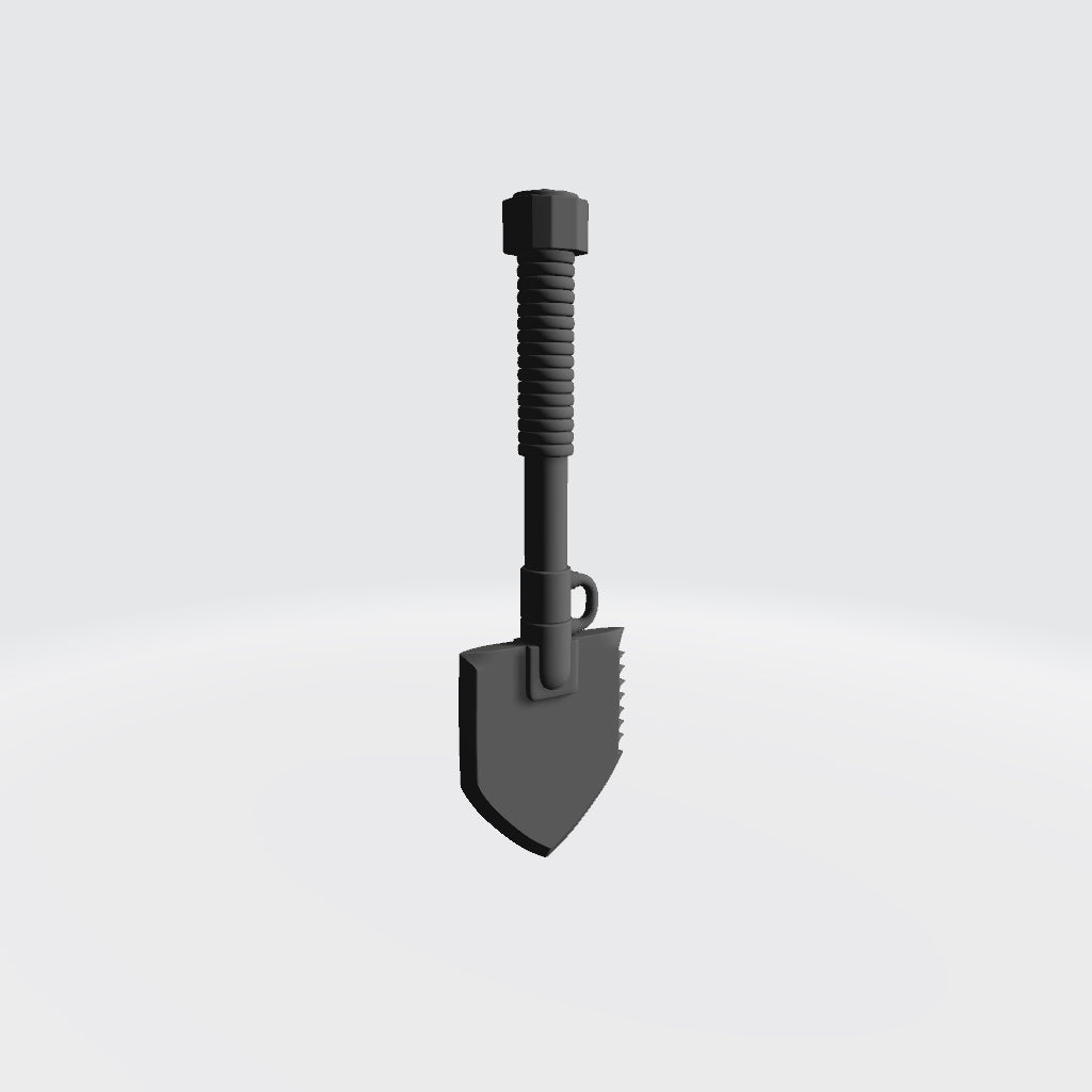 Combat Shovel Serrated: NATO Military Trench Shovel for Collectible Action Figures
