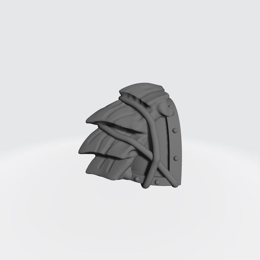 Tyranid Hunters MKVII Shoulder Pad w Carapace for JoyToy Grimdark Marine Action Figures Custom 1:18th Scale Upgrade