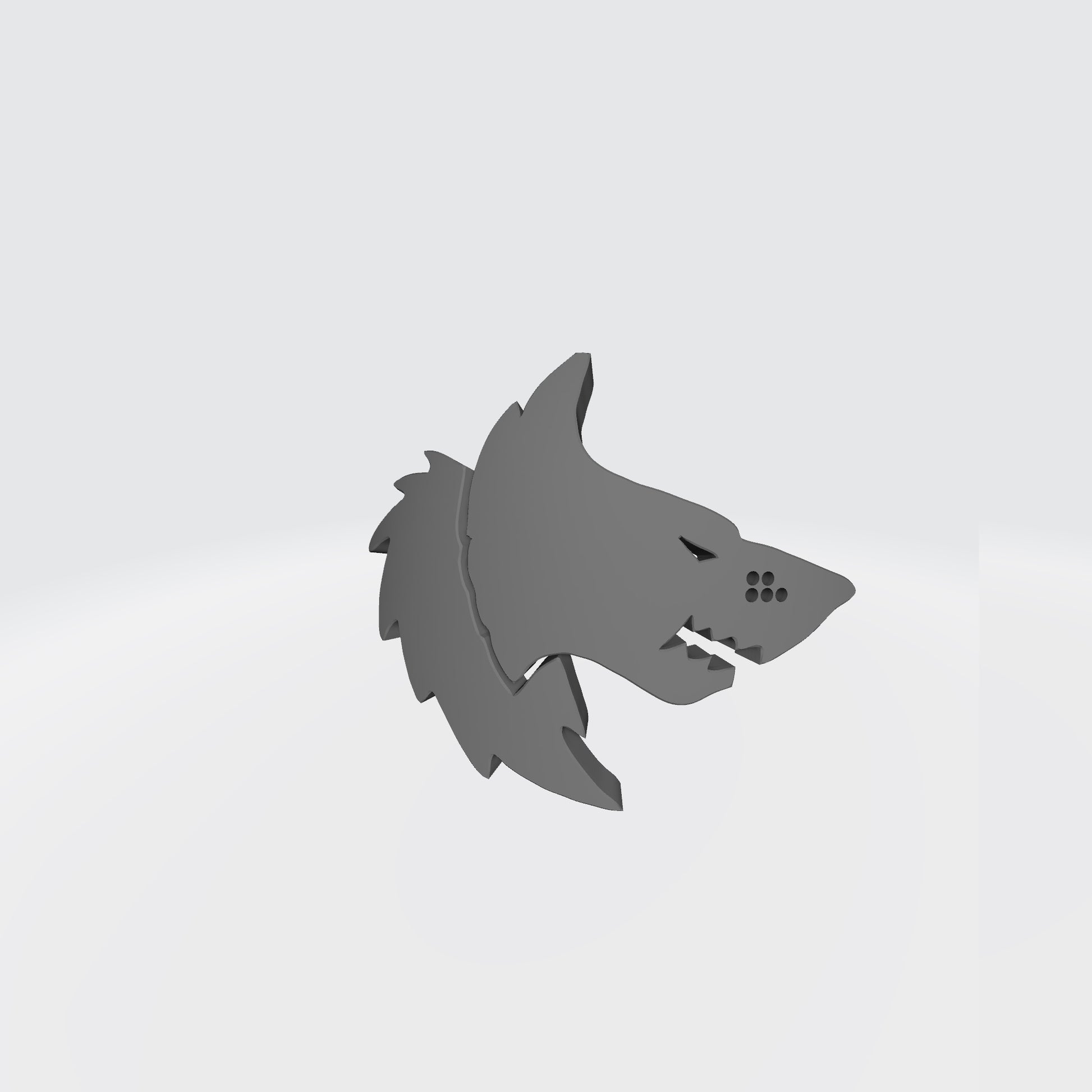 Custom Space Wolf Shoulder Pad Decal for Right Shoulder Pad compatible with JoyToy Battle Marine 1:18th Scale Action Figures